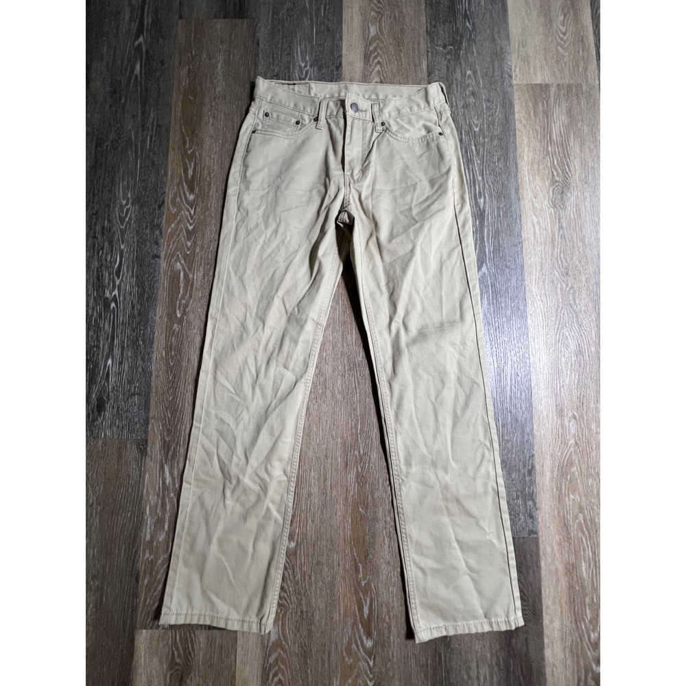 Levi's 514 Straight Fit Pants Mens 30x32 Tan Khaki Twill Casual Trousers